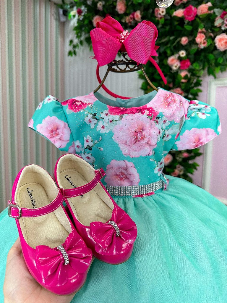 Vestido Menina Bonita Jardim Encantado Maiza Verde (VESTMBTAJDMZAVRDE)