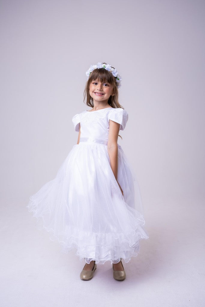 Vestido Enjoy Longo Branco Babadinho (VESTINFENJBRANC)