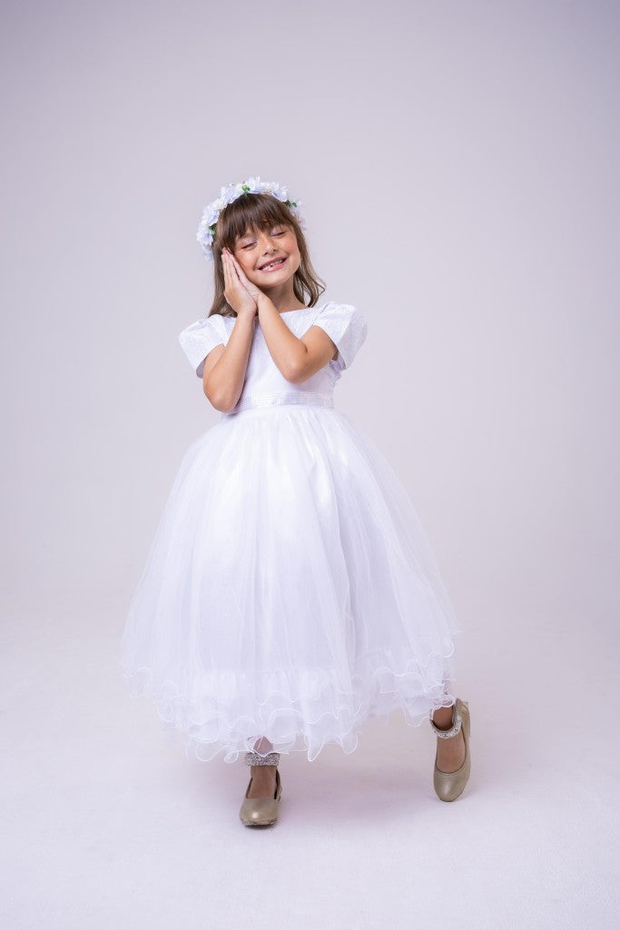 Vestido Enjoy Longo Branco Babadinho (VESTINFENJBRANC)