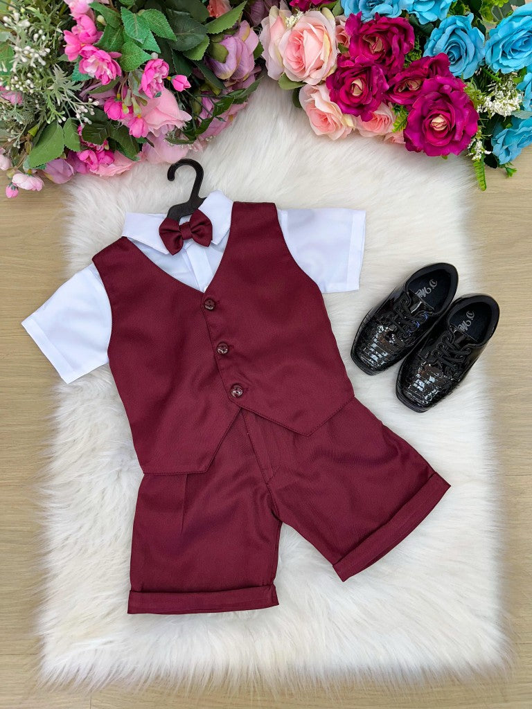 Conjunto Social Miss Cherry Leandro Colete Marsala (CONJSOCMISSLEOLCOLMAR)