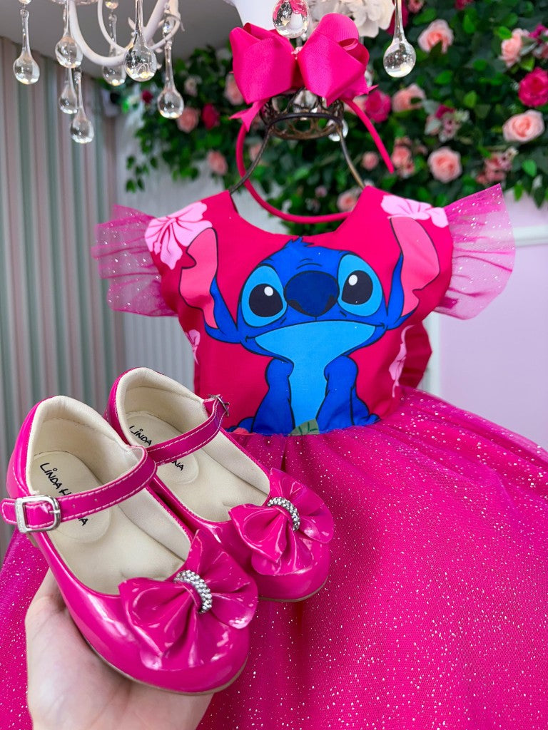 Vestido Tematicos Ysa Kids Lilo Stitch Pink Modelo 3 (VESTTMTCYSKDLOSTIMDL)