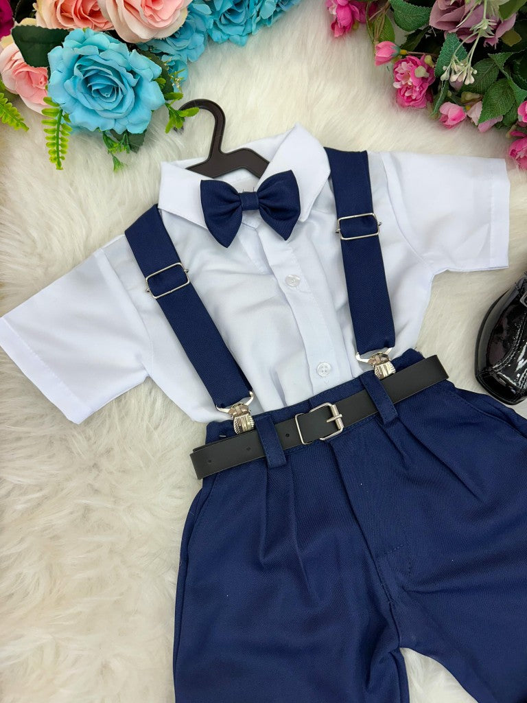Conjunto Miss Cherry Meninos Social Shorts Ravi Azul Marinho (CUNJMSSCHRMNNOSSHRTAZLMRN)
