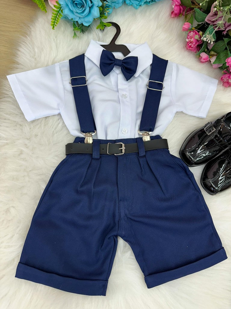 Conjunto Miss Cherry Meninos Social Shorts Ravi Azul Marinho (CUNJMSSCHRMNNOSSHRTAZLMRN)