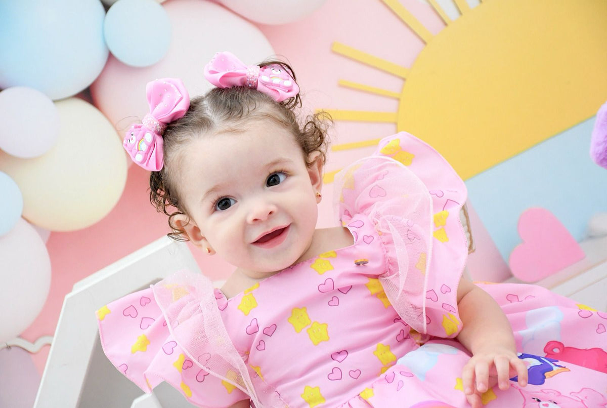 Vestido Temáticos Kids Ursinho Carinhosos (VESTURSNHCAR)