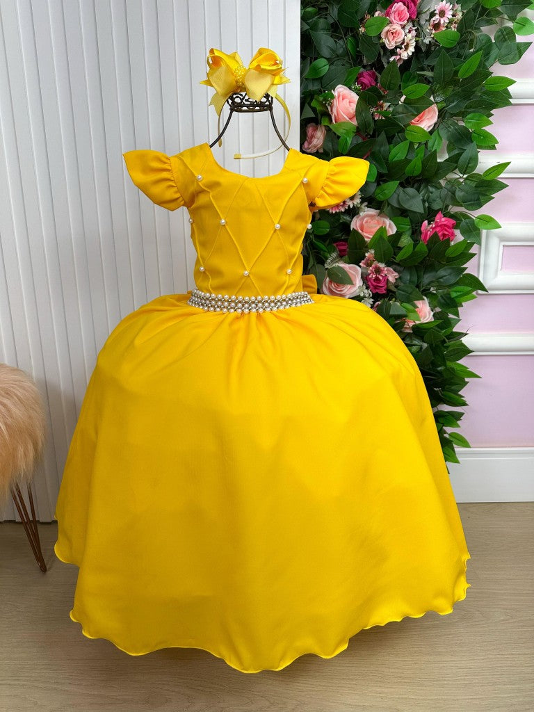 Vestido Ysa Kids Ariane Longo Amarelo Gema (VESYSAKIARILONAMGE)