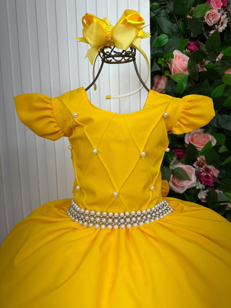 Vestido Ysa Kids Ariane Longo Amarelo Gema (VESYSAKIARILONAMGE)