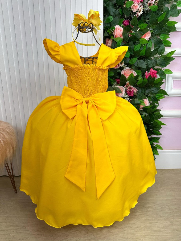 Vestido Ysa Kids Ariane Longo Amarelo Gema (VESYSAKIARILONAMGE)