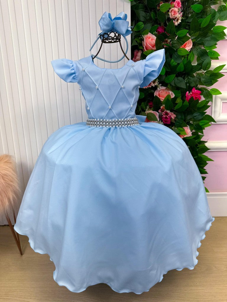Vestido Ysa Kids Ariane Longo Azul bebê (VESTYSAKIDARILONAZBB)