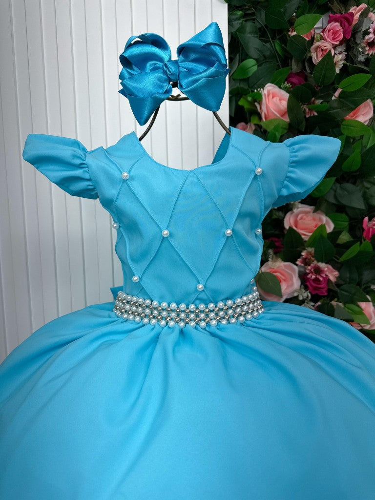 Vestido Ysa Kids Ariane Longo Azul Tifanny (VESYSAKIDARLONAZTI)