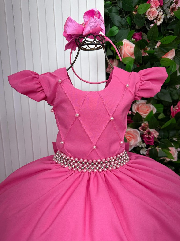 Vestido Ysa Kids Ariane Longo Rosa Chiclete (VESYSAKIDARLONROCH)