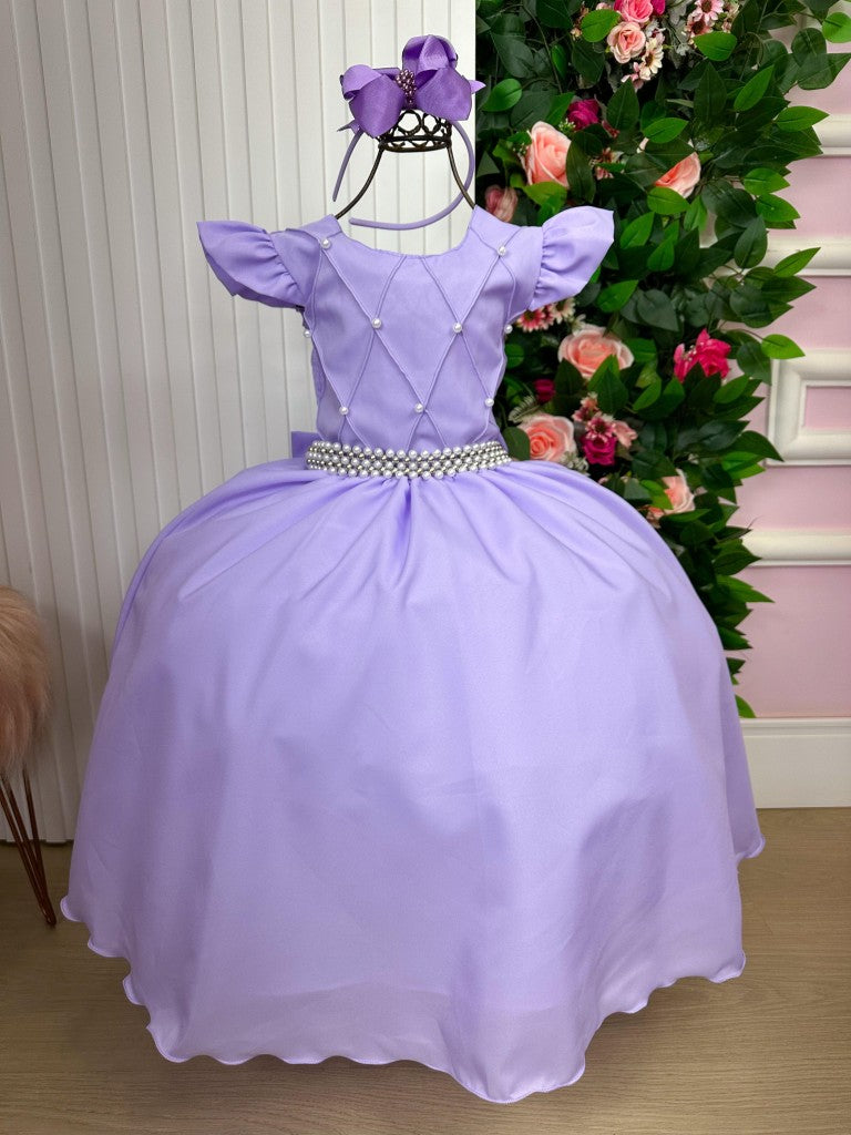 Vestido Ysa Kids Ariane Longo Lilás (VESTYSAKIDARILOLIL)