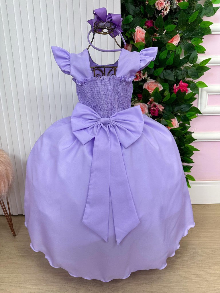 Vestido Ysa Kids Ariane Longo Lilás (VESTYSAKIDARILOLIL)
