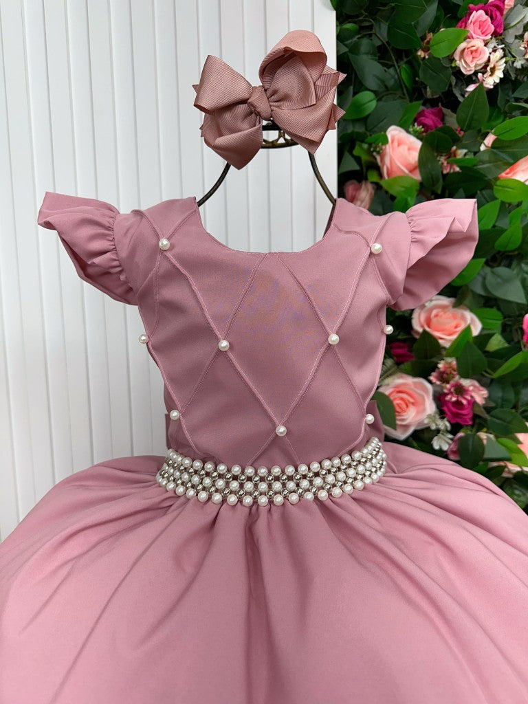 Vestido Ysa Kids Ariane Longo Rosê (VESYSAKIDSARLR)