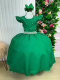 Vestido Ysa Kids Ariane Longo Verde Bandeira (VESTYSKDSARNLGNVRDBND)