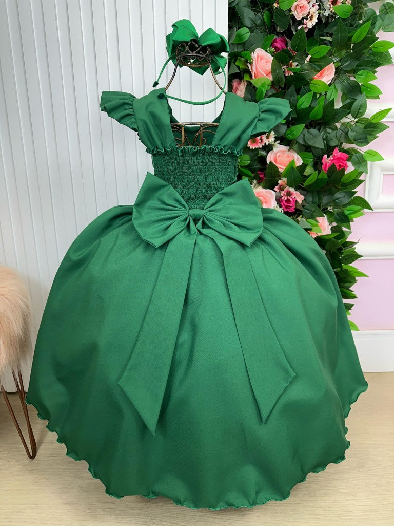 Vestido Ysa Kids Ariane Longo Verde Esmeralda (VESTYSKDIARNLGVRDEMRD)