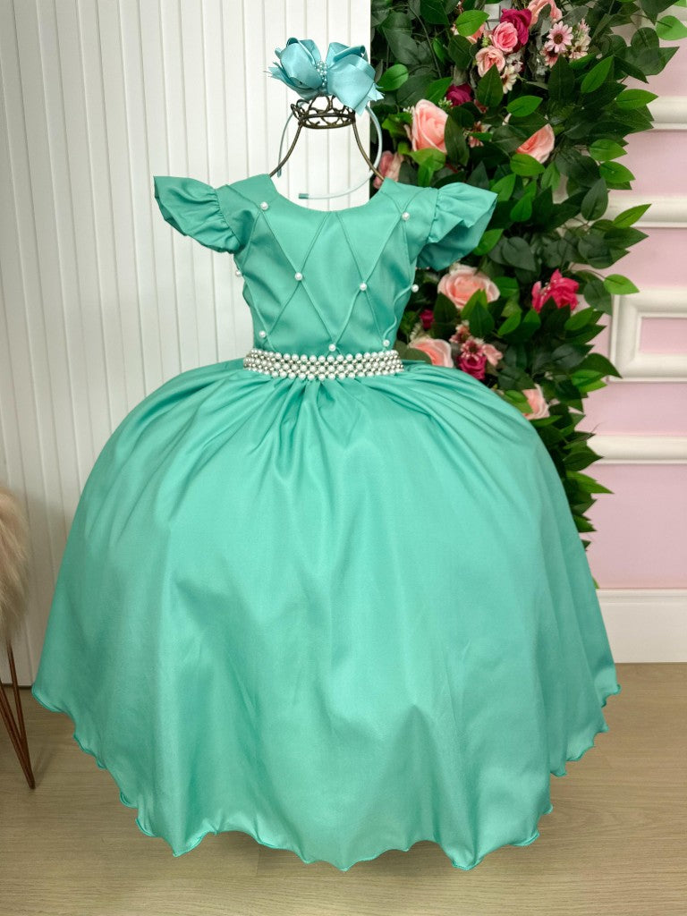Vestido Ysa Kids Ariane Longo Verde Menta (VESTYSAKDSARNLNGVRDMENT)