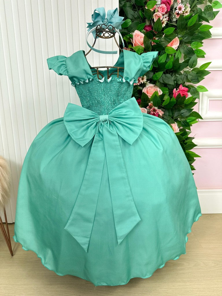 Vestido Ysa Kids Ariane Longo Verde Menta (VESTYSAKDSARNLNGVRDMENT)