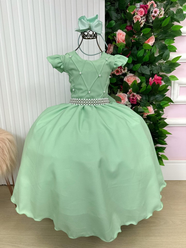 Vestido Ysa Kids Ariane Longo Verde Oliva (VESTYSKDSARNLNGVRDOLV)