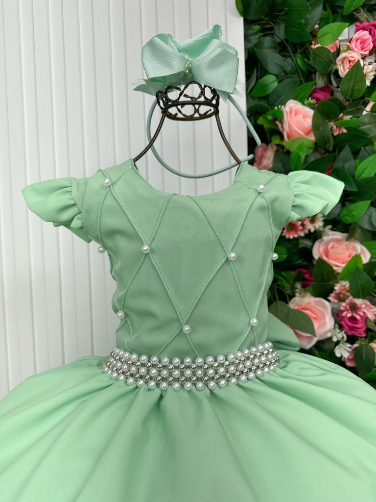 Vestido Ysa Kids Ariane Longo Verde Oliva (VESTYSKDSARNLNGVRDOLV)