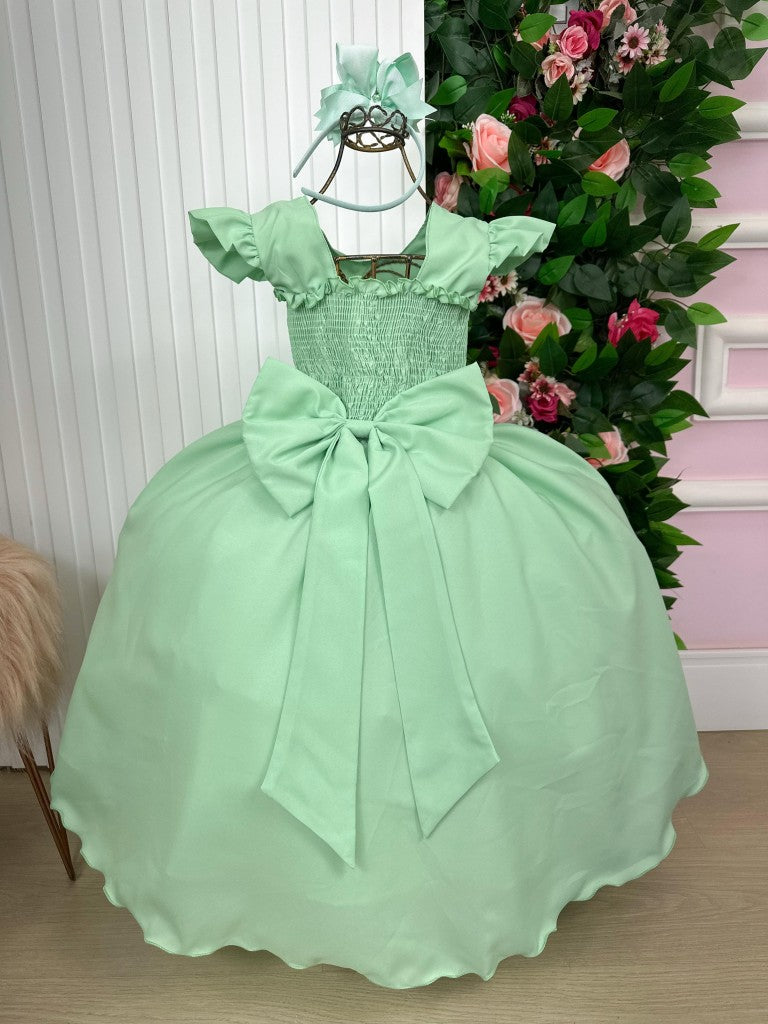 Vestido Ysa Kids Ariane Longo Verde Oliva (VESTYSKDSARNLNGVRDOLV)