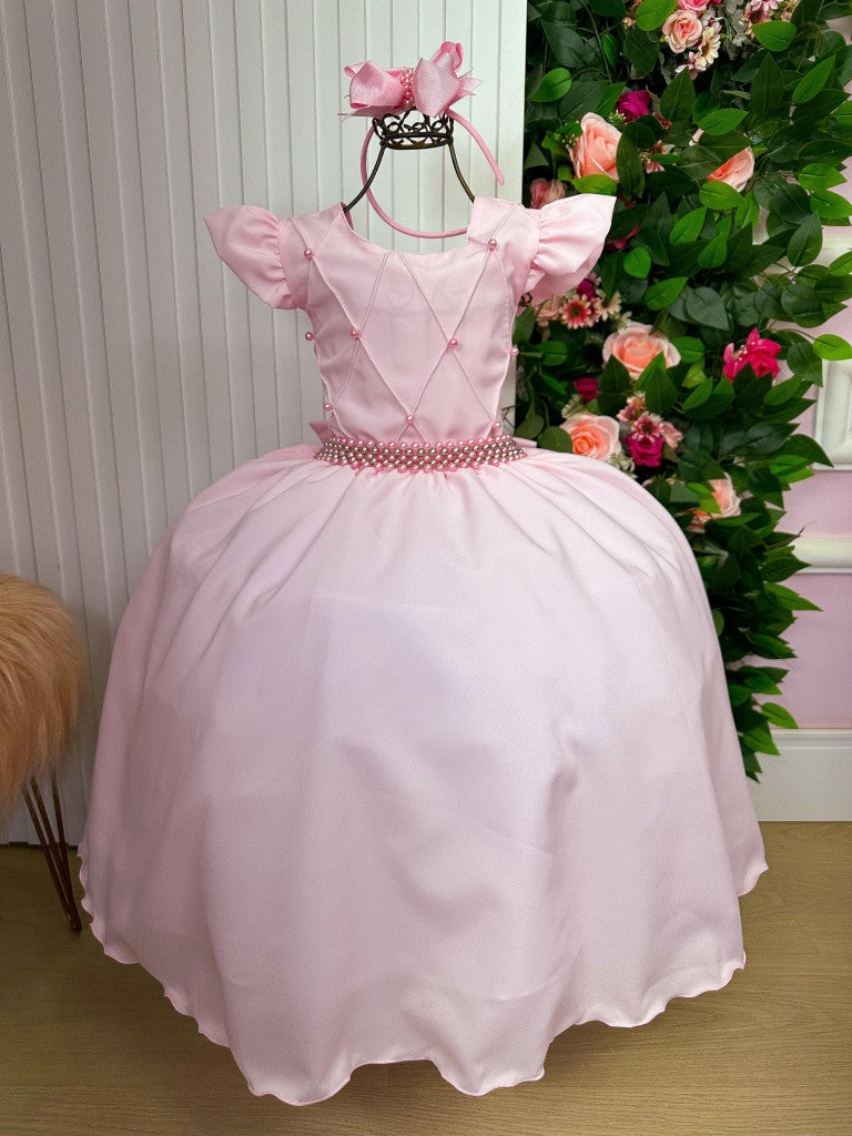 Vestido Ysa Kids Ariane Longo Rosa Bebe (VESTYSKIDARNLNGRSBB)