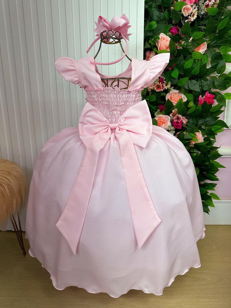 Vestido Ysa Kids Ariane Longo Rosa Bebe (VESTYSKIDARNLNGRSBB)