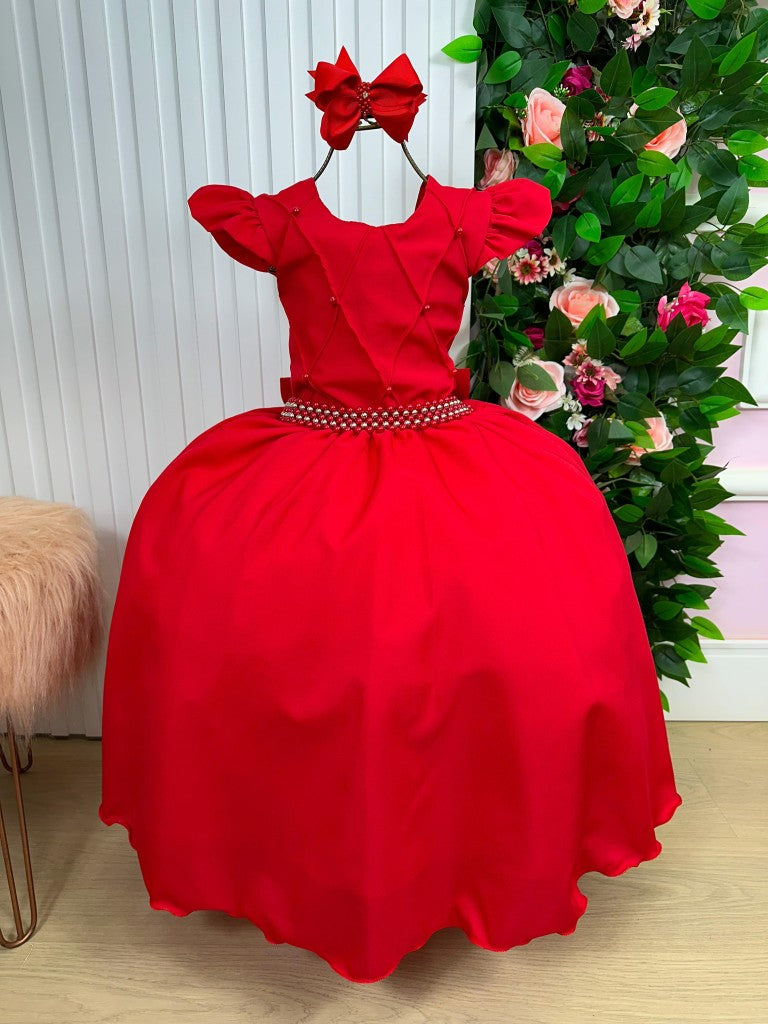 Vestido Ysa Kids Ariane Longo Vermelho (VESTYSKDSARNLGNVERM)