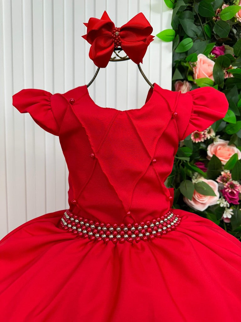 Vestido Ysa Kids Ariane Longo Vermelho (VESTYSKDSARNLGNVERM)