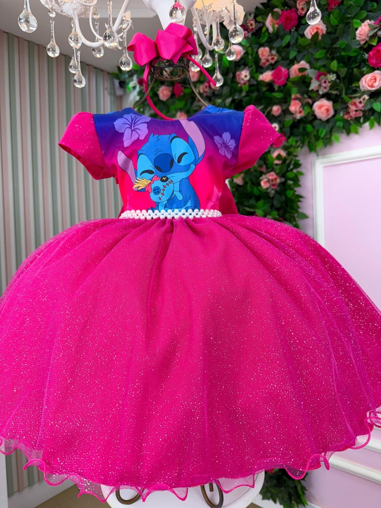 Vestido Tematicos Ysa Kids Lilo Stitch Pink Modelo 4 (VESTYSKLLSTPNKMDL4)