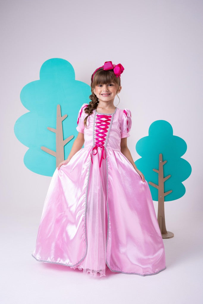 Fantasia Princesa Belli Longa Princesa Rosa - Modelo 2 (FTSPRNCBLBLADMM2)