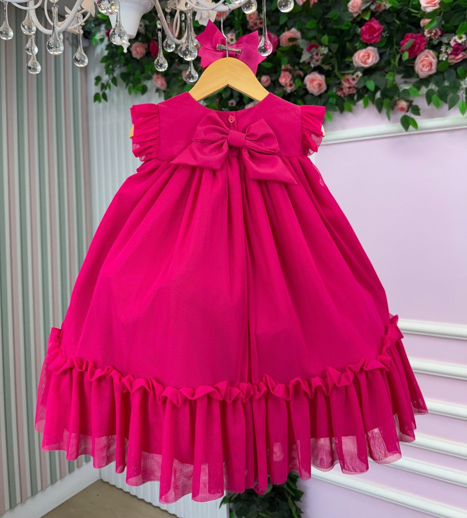 Vestido Vila Lele Jardim das BorboletasLiz Pink