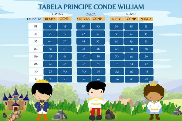 Fantasia Princesa Belli Principe Conde William Vermelho (FTNPRNBLLPRNCNWLVRM)