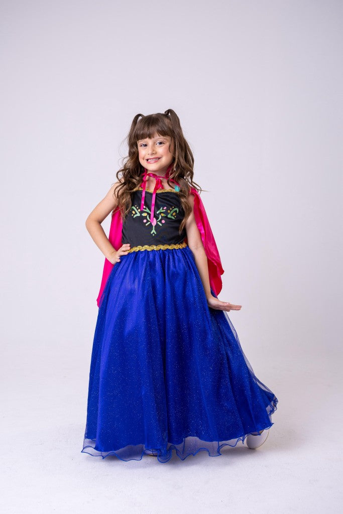 Fantasia Princesa Belli Longa Princesa Gelo + Capa Pink (FANTPRNBLLANAFR)