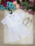 Conjunto Miss Cherry Meninos Bebe Felipe Shorts Branco (CNJTMSCHRMNBBFLPBRC)