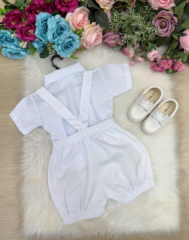 Conjunto Miss Cherry Meninos Bebe Theo Branco (CNJTMSCHRMMBBTBRNC)