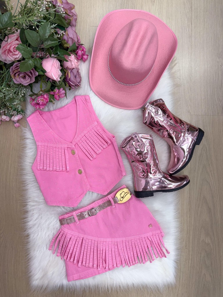 Conjunto Blogueirinha Boiadeira Maraisa Rosa (CUNJBLOGBOADRMRSRS)
