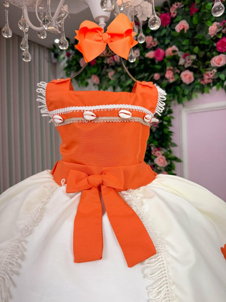 Vestido Fantasia Moana Infantil Princesa Festa Aniversário