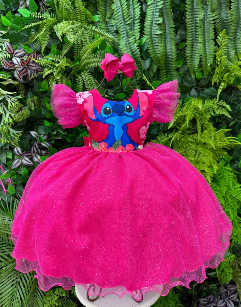 Vestido Tematicos Ysa Kids Lilo Stitch Pink com Led (VESTTMTCYSKDSLLSTTPNKCLD)