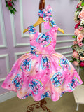 Vestido Tematicos Kids Stitch e Angel Rosa (VESTTMTCSKDSSTCHANGLRS)