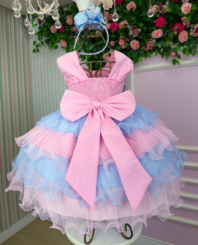 Vestido Ysa Kids Lauren Rosa - Colorido - Candy (VESTYSKLRRS)