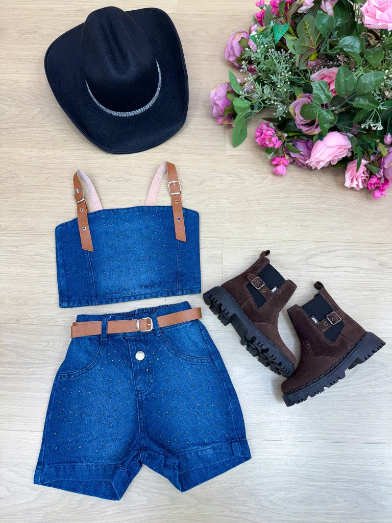 Conjunto Blogueirinha Jeans Rayssa (CONJBLOGJENSRYSA)