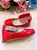Sapatilha Flor di Mila Vermelho "Perolas" Luxo (SPTLFLRDMLVRMLPRLLX)