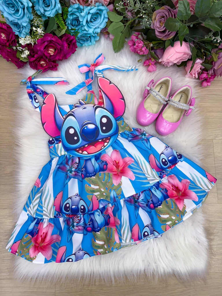 Vestido Temáticos Ysa Kids Stitch Azul (VESTTMTCYSAKDSSTASZ)