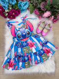 Vestido Temáticos Ysa Kids Stitch Azul (VESTTMTCYSAKDSSTASZ)