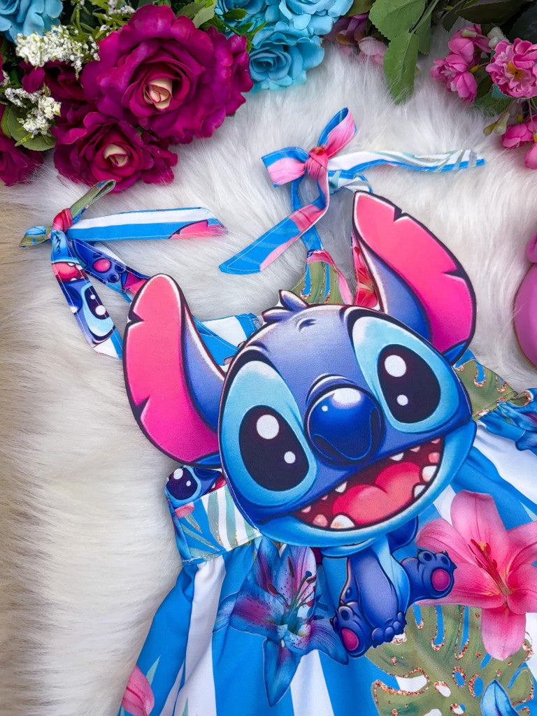Vestido Temáticos Ysa Kids Stitch Azul (VESTTMTCYSAKDSSTASZ)