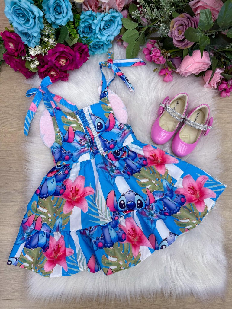 Vestido Temáticos Ysa Kids Stitch Azul (VESTTMTCYSAKDSSTASZ)