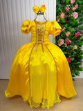 Fantasia Princesa Belli Princesa Amarela Longa Modelo 2 (FTSPRNBLLBLEAFR)