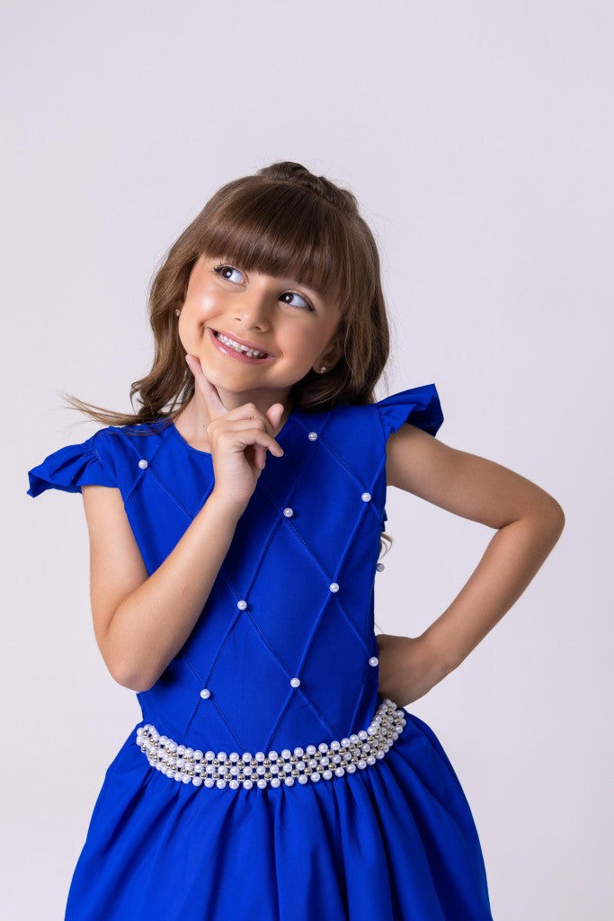 Vestido Ysa Kids Ariane Longo Azul Royal (VESTYSAKIDARILONAZROY)