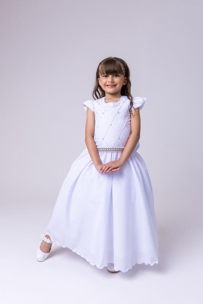 Vestido Ysa Kids Ariane Longo Branco (VESTYSAKIARILONBRA)
