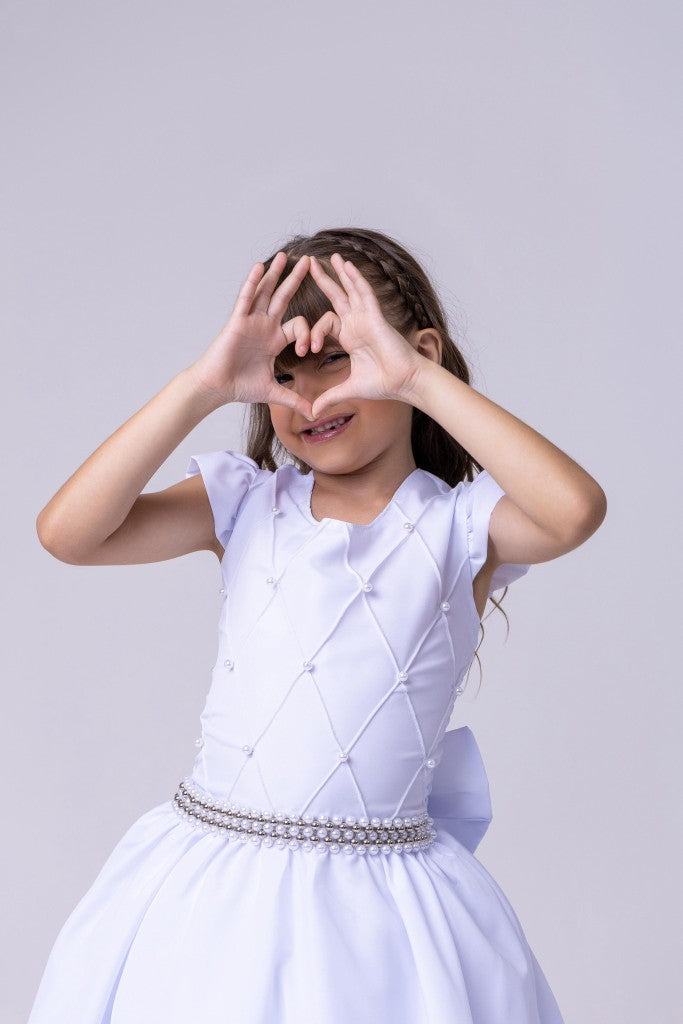 Vestido Ysa Kids Ariane Longo Branco (VESTYSAKIARILONBRA)